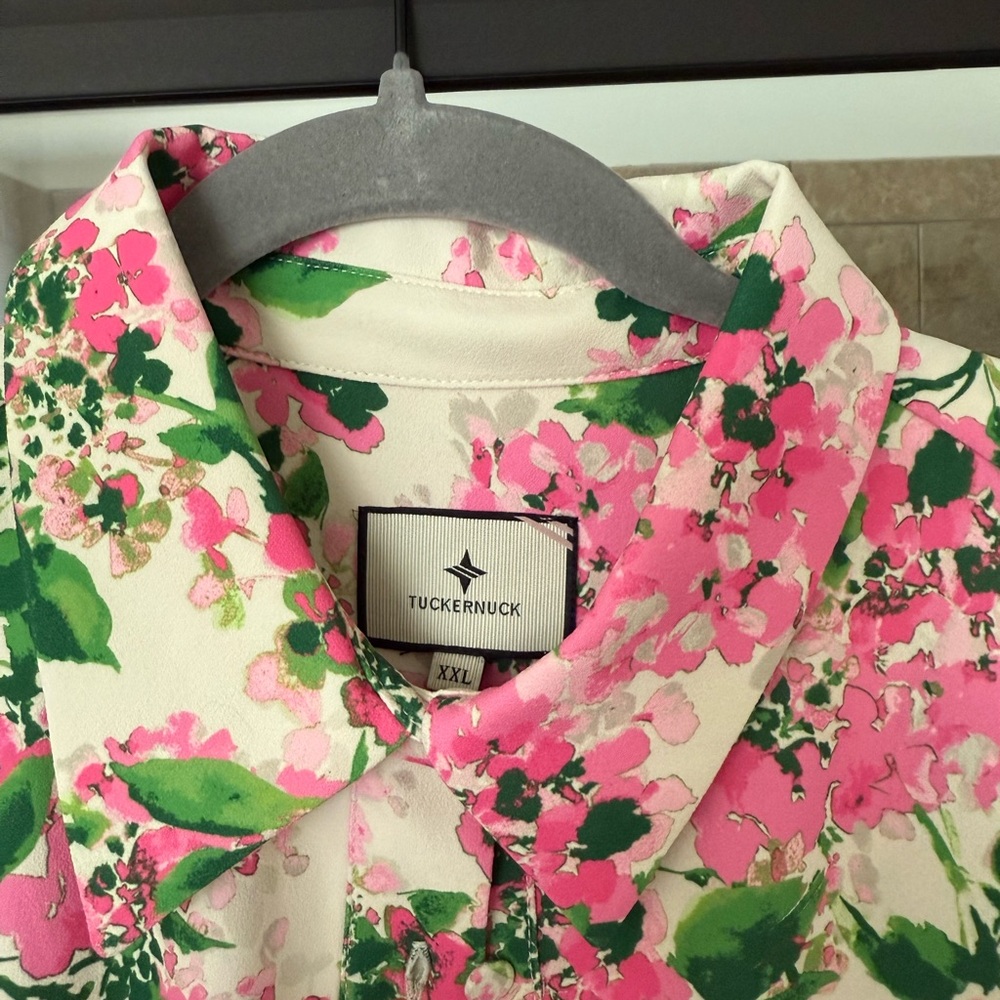 Tuckernuck Pink and Green Floral dress - Picture 3 of 4